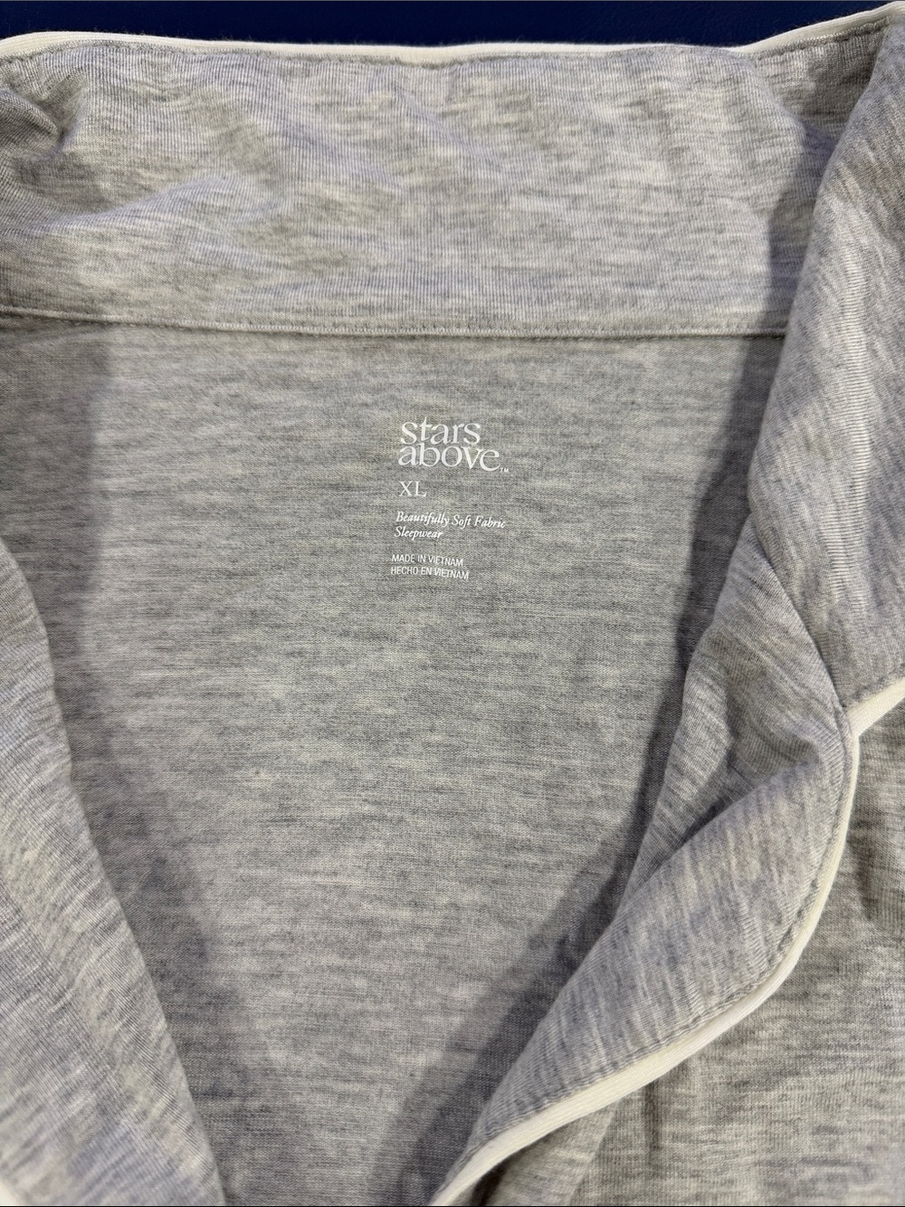 stars above Heather Gray Short Sleeve Knit Pajama Set - Picture 3 of 5